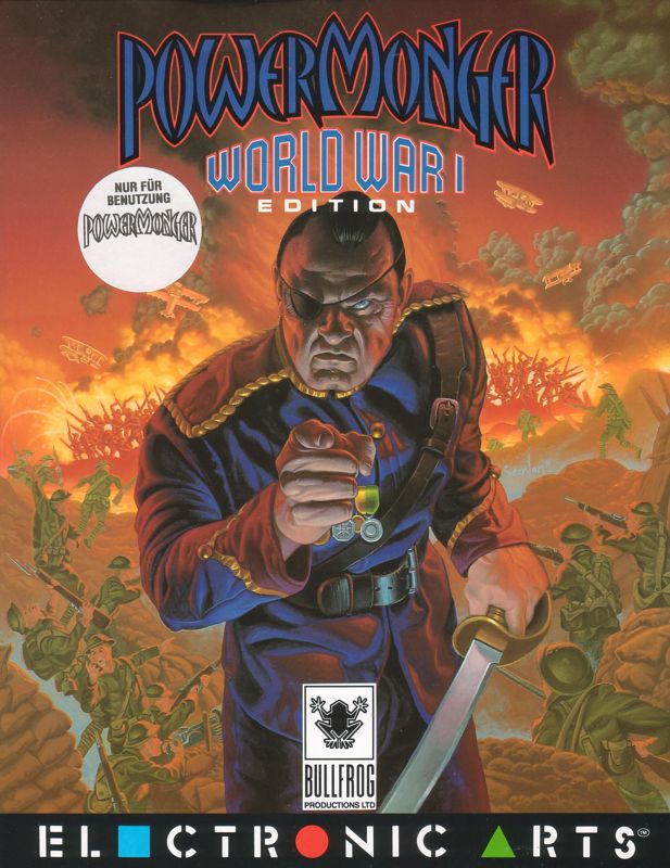 Powermonger box art for Amiga
